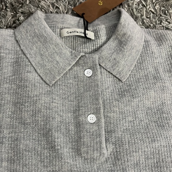 Gentle Herd Short-Sleeve Pure Cashmere Polo - Picture 11 of 12